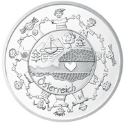 10 Euros Österreich; Silver, Austria, 2016 reverse image