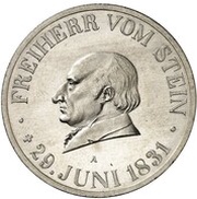 5 Reichsmark Freiherr vom Stein - Pattern, Germany, 1931 reverse image