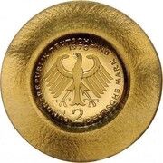 2 Deutsche Mark Theodor Heuss - Pattern, Germany, 1970 reverse image