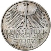 5 Deutsche Mark Germanic Museum - Pattern obverse image