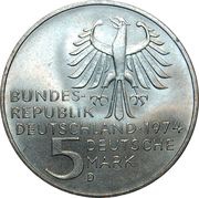 5 Deutsche Mark Immanuel Kant obverse image