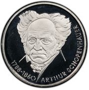 10 Deutsche Mark Arthur Schopenhauer, Germany, 1988 reverse image