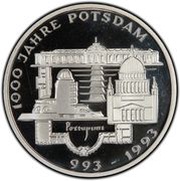 10 Deutsche Mark 1000 Years Potsdam, Germany, 1993 reverse image
