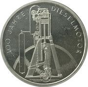 10 Deutsche Mark Diesel Engine, Germany, 1997 reverse image