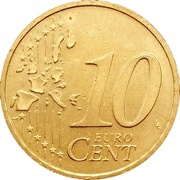 10 Euro Cents 1st map reverse image
