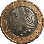 1 Euro 2nd map obverse image