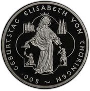 10 Euros Elisabeth von Thüringen, Germany, 2007 reverse image