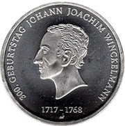 20 Euros Johann Winckelmann, Germany, 2017 reverse image