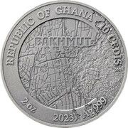 10 Cedis Fortress Bakhmut obverse image