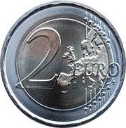 2 Euros Erasmus Programme reverse image