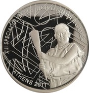 10 Euro Special Olympics, Torch-bearer, Greece, 2011 reverse image