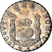 4 Reales - Carlos III, Guatemala, 1760-1771 reverse image