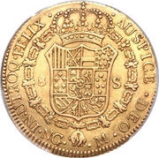 8 Escudos - Carlos IV reverse image