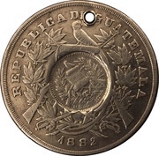 1 Peso Counterstamped coinage obverse image