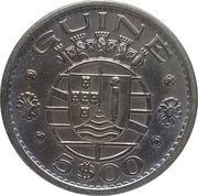 5 Escudos 1973 Guinea-Bissau › Portuguese Guinea (1910-1975) Copper ...