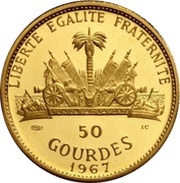 50 Gourdes Folk Dance reverse image