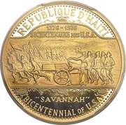 1000 Gourdes Bicentenary of the United States obverse image