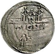 Denier - Henry II as emperor; Strasbourg mint, Holy Roman Empire, 1014-1024 reverse image