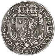 ¼ Thaler - I György Rákóczi, Hungary, 1645 reverse image