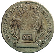 20 Kreuzers - Maria Theresa, Hungary, 1755-1765 reverse image