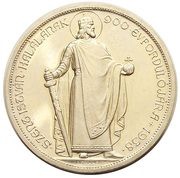 5 Pengő Death of St. Stephan - Trial Proof Restrike reverse image