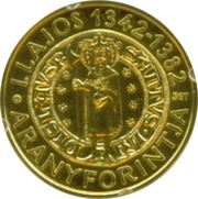 50 000 Forint Gold Forint of I. Lajos, Hungary, 2013 reverse image