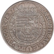 1 Thaler - Leopold I Hall, Austria, 1665-1668 reverse image