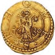 São Tomé de 5 Xerafins - Afonso VI Goa mint reverse image