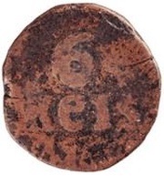 6 Réis - João Prince Goa mint, India, 1799-1816 reverse image