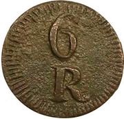 6 Réis - Maria II Goa Mint, India, 1840-1848 reverse image