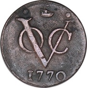 ½ Duit West Friesland reverse image