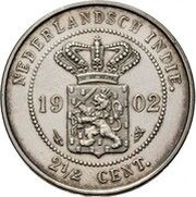 2 ½ Cents - Wilhelmina Pattern obverse image
