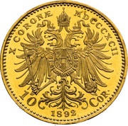 10 Corona - Francis Joseph I Pattern reverse image