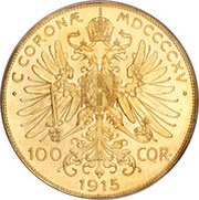 100 Corona - Francis Joseph I reverse image