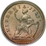 ½ Penny - George I, Ireland, 1722-1724 reverse image
