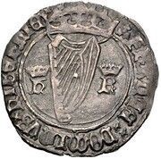 1 Groat - Henry VIII Second Harp obverse image
