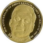 20 Euros J. F. Kennedy reverse image