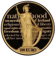 100 Euros 100th Anniversary of the proclamation of the Irish Republic reverse image