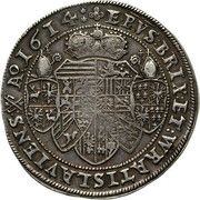 1 Thaler - Charles the Posthumous Plain mozzetta, Austria, 1614 reverse image