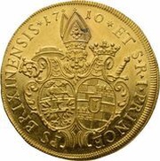10 Ducats - Caspar Ignaz von Künigl, Austria, 1710 reverse image