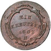 1 Kreutzer - Franz II reverse image