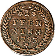 1 Pfenning - Hieronymus von Colloredo reverse image