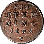 1 Pfenning - Hieronymus von Colloredo reverse image