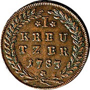 1 Kreutzer - Hieronymus von Colloredo reverse image
