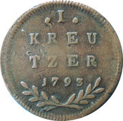 1 Kreutzer - Hieronymus von Colloredo reverse image