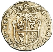 ½ Scudo - Filippo II, Italy, 1588 reverse image