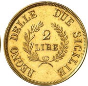 2 Lire - Joachim Murat Gold pattern reverse image