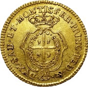 ½ Doppia - Charles Emmanuel III, Italy, 1755-1772 reverse image