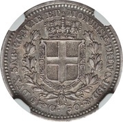 50 Centesimi - Carlo Alberto, Italy, 1833-1847 reverse image