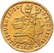 ½ Ducat - Leopold Anton von Firmian, Austria, 1728 reverse image